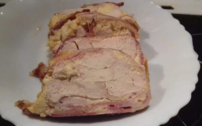 baconos csirkemell torta őzgerincben szeletek
