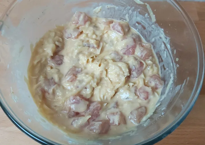 krumplis csirketócsni massza