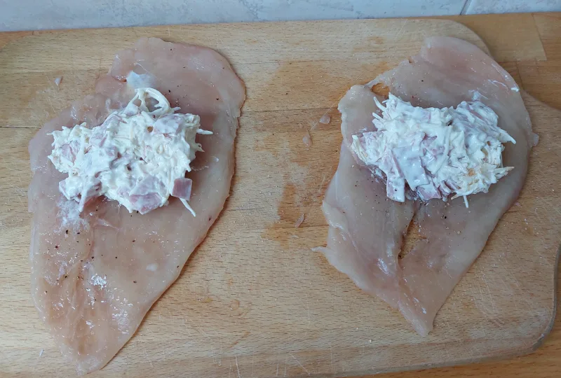 urasági töltött csirkemell összeállítása
